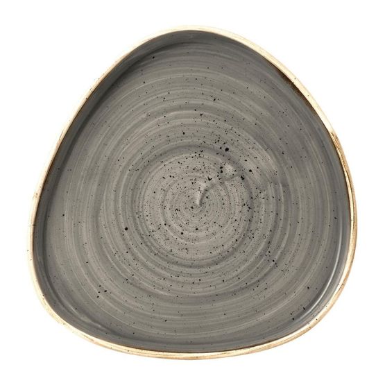 Churchill Stonecast Grey Triangle Walled Chefs Plates 200mm