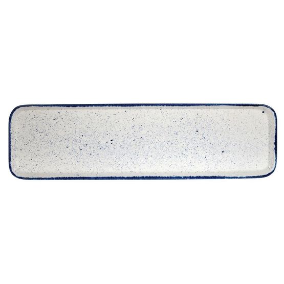 Churchill Stonecast Hints Rectangular Flat Trays Indigo Blue 150x 530mm