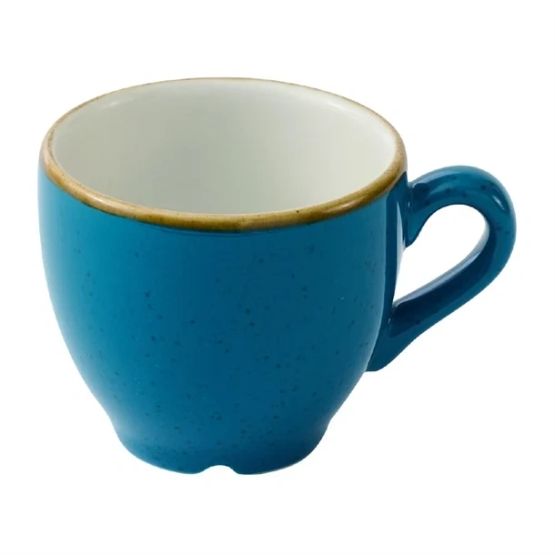 Churchill Stonecast Java Blue Cafe Espresso Cups 103ml
