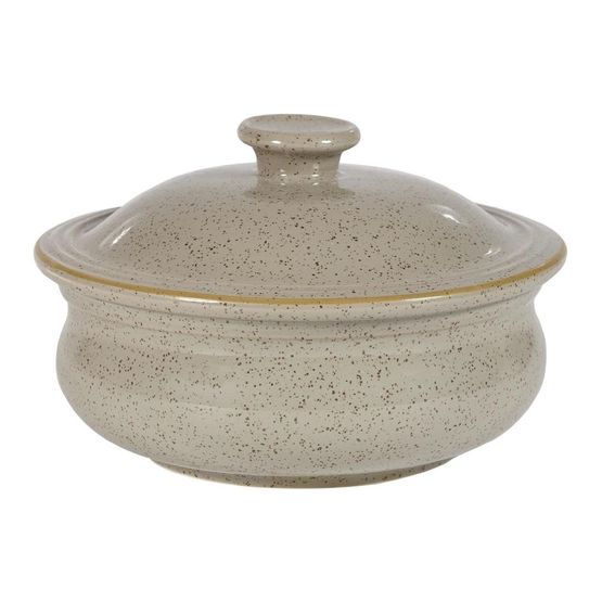 Churchill Stonecast Lidded Stew Pots Peppercorn Grey 430ml