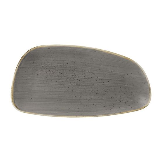 Churchill Stonecast Oval Plates Grey 300x146mm