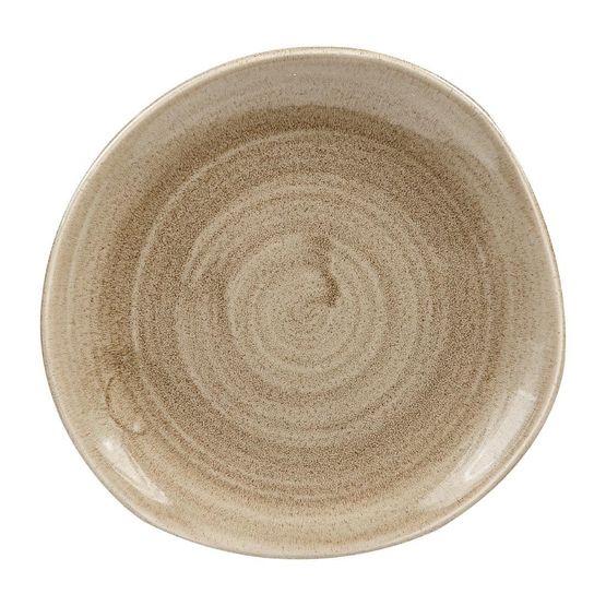Churchill Stonecast Patina Antique Organic Round Plates Antique Taupe 186mm