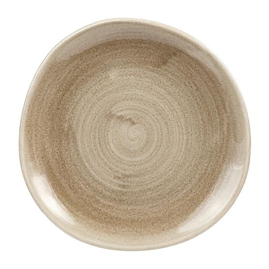 Churchill Stonecast Patina Antique Organic Round Plates Antique Taupe 210mm