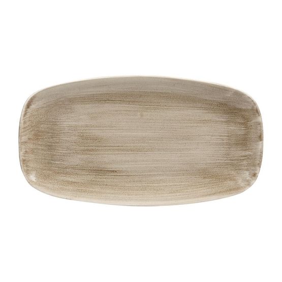 Churchill Stonecast Patina Antique Rectangular Plates Antique Taupe 355mm