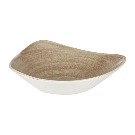 Churchill Stonecast Patina Antique Triangle Bowls Antique Taupe 235mm