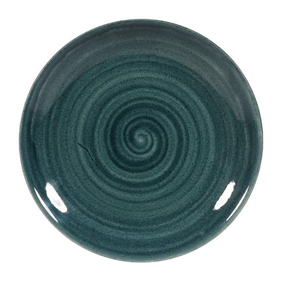 Churchill Stonecast Patina Coupe Plates Rustic Teal 165mm
