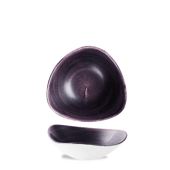 Churchill Stonecast Patina Deep Purple Triangle Bowl 185mm
