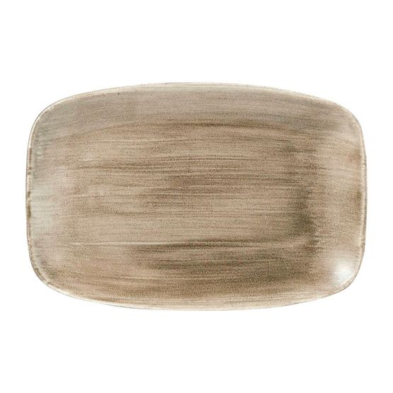 Churchill Stonecast Patina Oblong Plates Antique Taupe 305x198mm