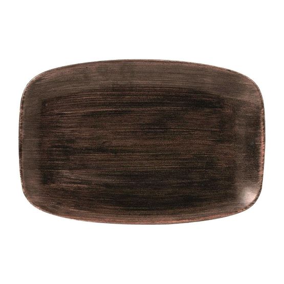Churchill Stonecast Patina Oblong Plates Iron Black 305x198mm