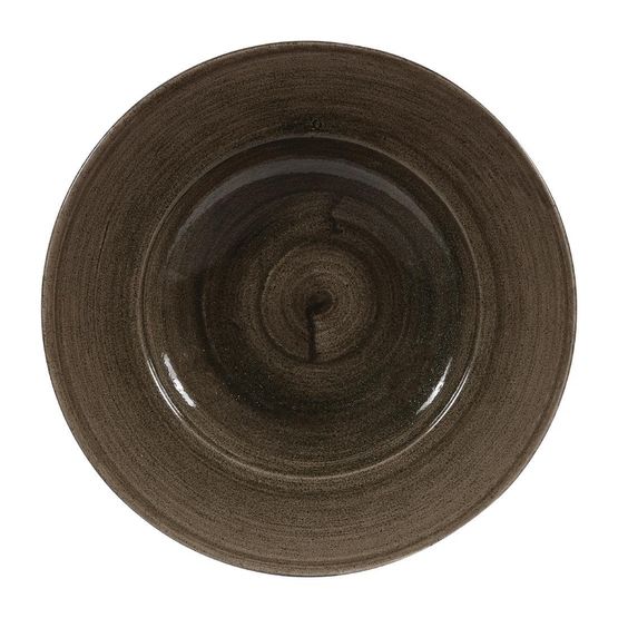 Churchill Stonecast Patina Profile Wide Rim Bowls Iron Black 280mm