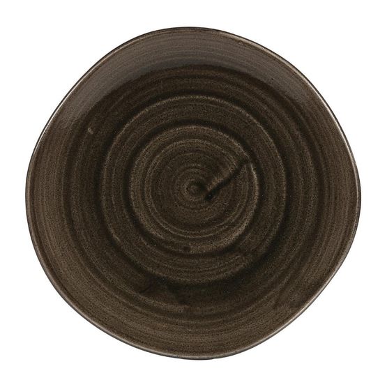 Churchill Stonecast Patina Round Trace Bowls Iron Black 253mm