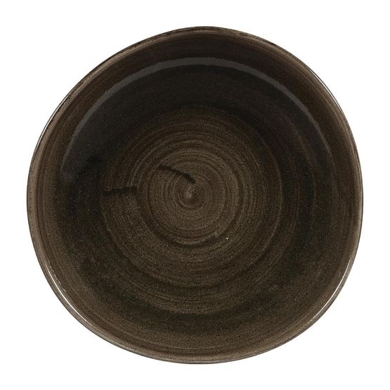 Churchill Stonecast Patina Round Trace Plates Iron Black 264mm