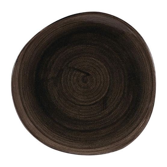 Churchill Stonecast Patina Round Trace Plates Iron Black 286mm
