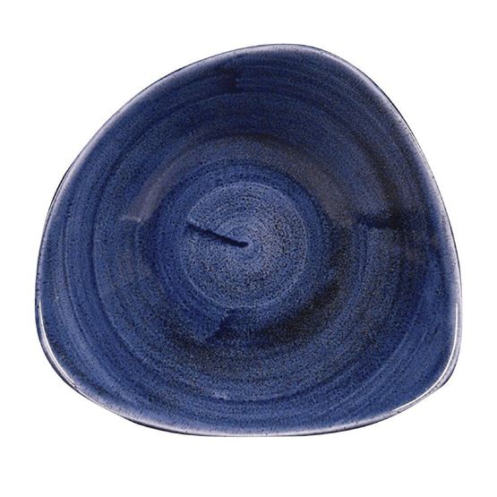 Churchill Stonecast Patina Triangular Bowls Cobalt 235mm