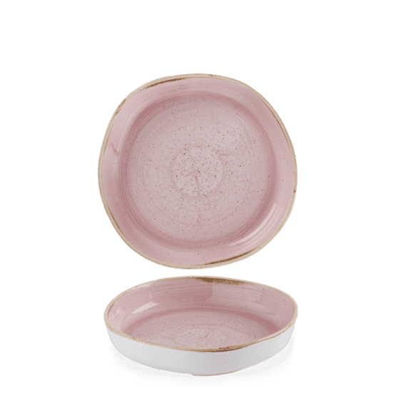 Churchill Stonecast Petal Pink Organic Walled Bowls 197mm