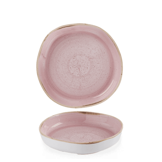 Churchill Stonecast Petal Pink Organic Walled Bowls 232mm