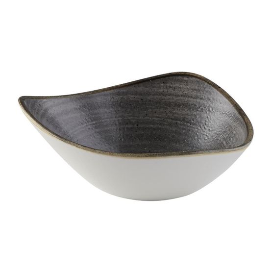 Churchill Stonecast Raw Lotus Bowls Black 178mm