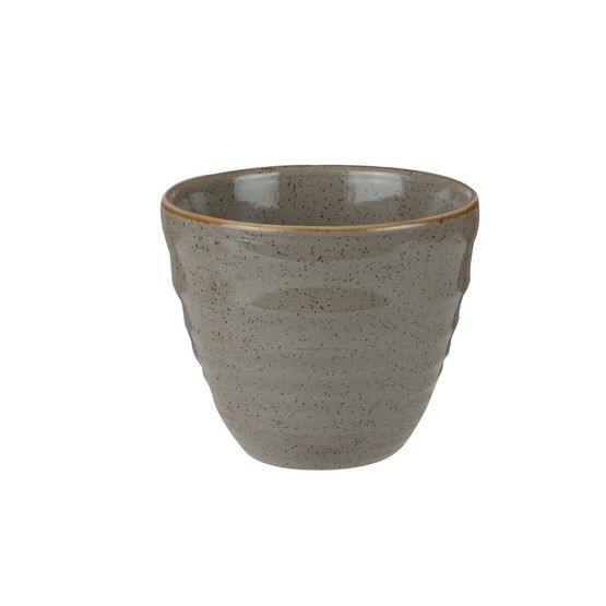 Churchill Stonecast Round Ripple Chip Mugs Peppercorn Grey 285ml