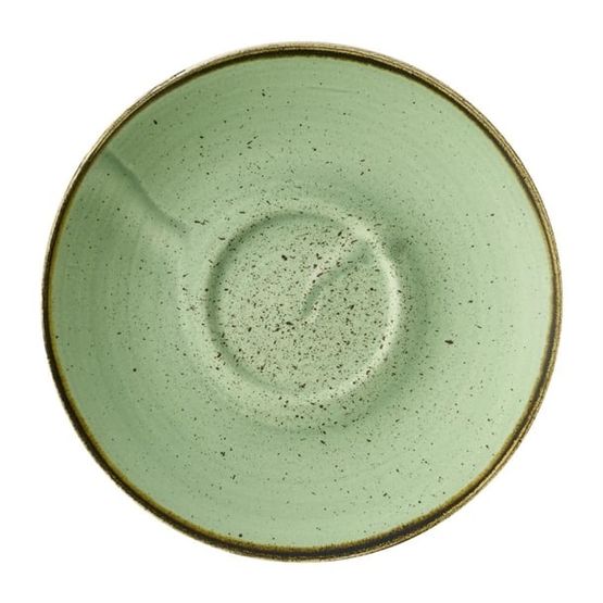 Churchill Stonecast Sage Green Cafe Cappuccino Saucers 158mm