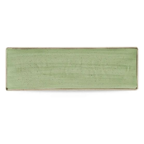 Churchill Stonecast Sage Green Oblong Plates 330 x 110mm