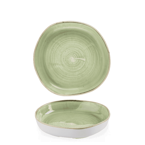 Churchill Stonecast Sage Green Organic Walled Bowls 232mm