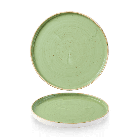 Churchill Stonecast Sage Green Walled Plate 210mm