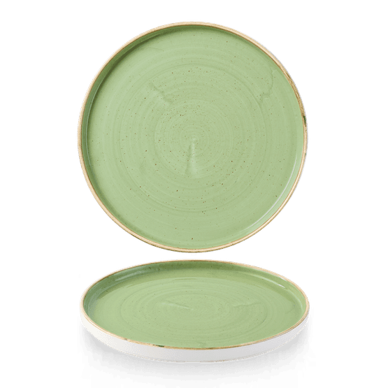 Churchill Stonecast Sage Green Walled Plate 260mm