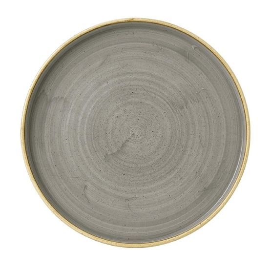 Churchill Stonecast Walled Chefs Plates Peppercorn Grey 260mm