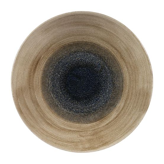 Churchill Stonecast Aqueous Deep Coupe Plates Bayou Taupe 281mm