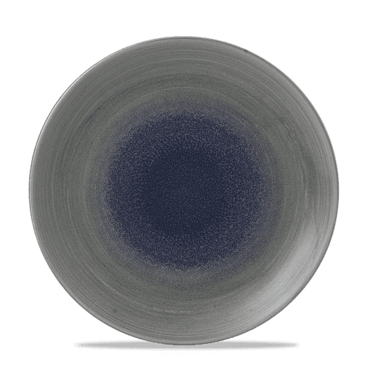 Churchill Stonecast Aqueous Deep Coupe Plates Grey 279mm