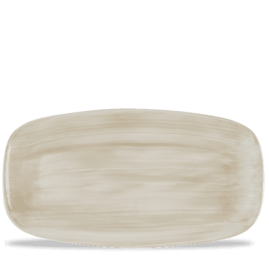 Churchill Stonecast Canvas Natural Chef's Oblong Plates 350x187mm