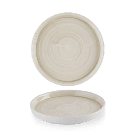 Churchill Stonecast Canvas Natural Walled Plates 160mm