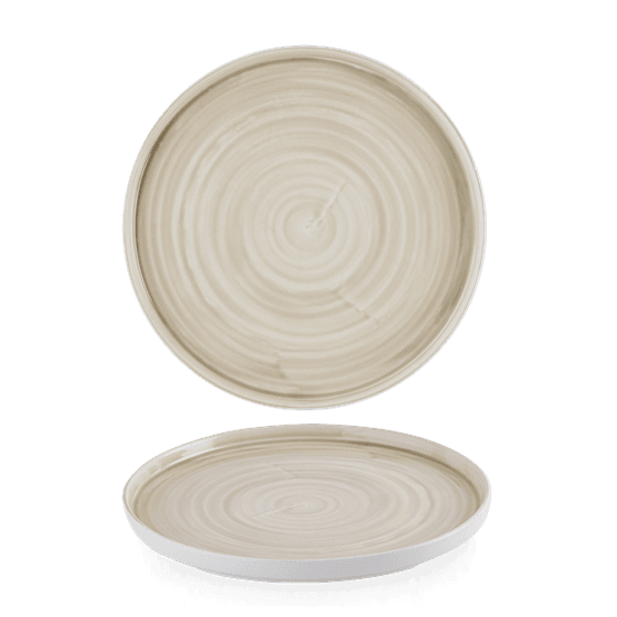 Churchill Stonecast Canvas Natural Walled Plates 260mm
