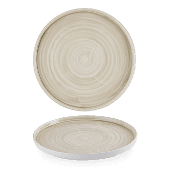 Churchill Stonecast Canvas Natural Walled Plates 280mm