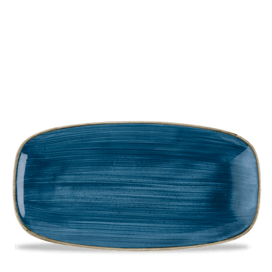 Churchill Stonecast Java Blue Chef's Oblong Plates 288 x 152mm