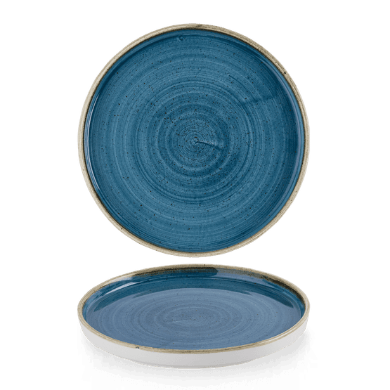 Churchill Stonecast Java Blue Walled Plates 260mm