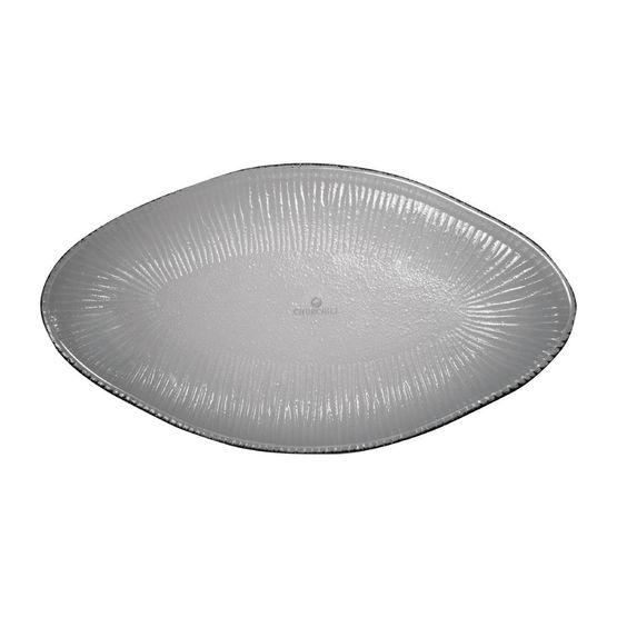 Churchill Bamboo Organic Oval Glass Platter Dusk 295 x 162mm