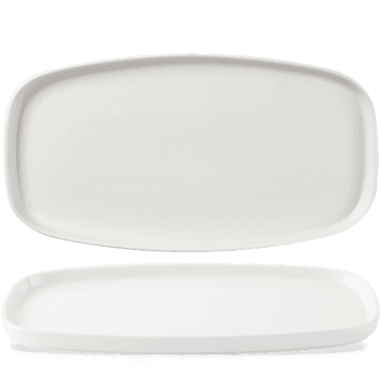 Churchill Chefs' Plates White Walled Oblong Plate 350mm