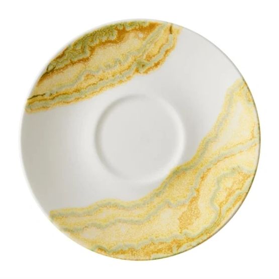 Churchill China Tide Gold Cappuccino Saucers 158mm