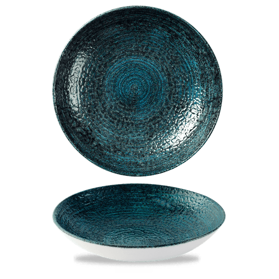 Churchill Homespun Chroma Blue Coupe Bowls 265mm