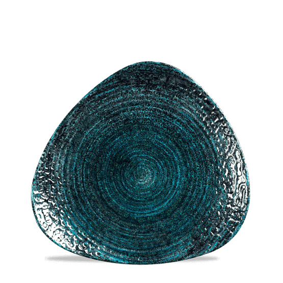 Churchill Homespun Chroma Blue Triangle Plates 192mm