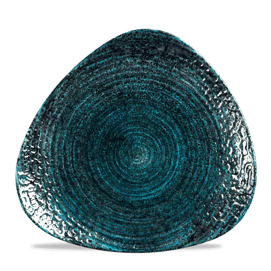 Churchill Homespun Chroma Blue Triangle Plates 265mm