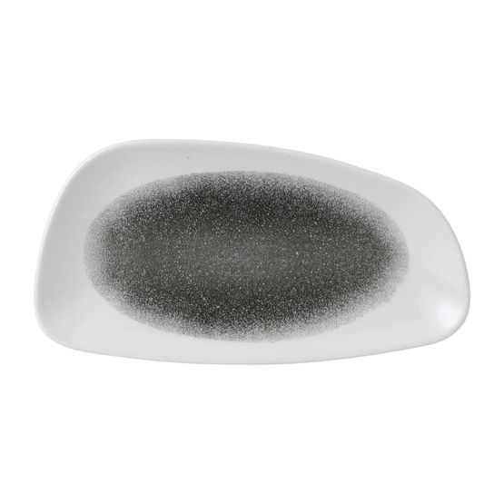 Churchill Raku Geo Plates Quartz Black 298x143mm