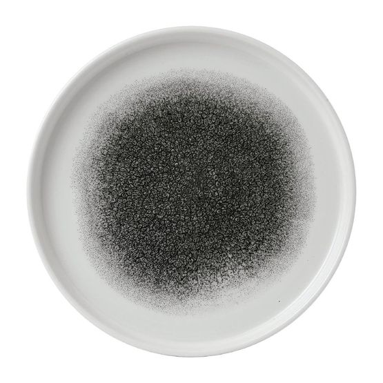 Churchill Raku Walled Plates Quartz Black 218mm