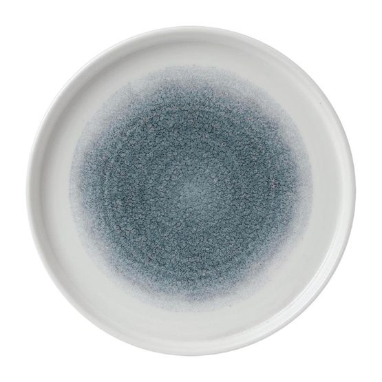 Churchill Raku Walled Plates Topaz Blue 218mm