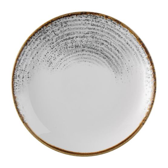 Churchill Studio Prints Homespun Accents Jasper Evolve Coupe Plate Grey 219mm