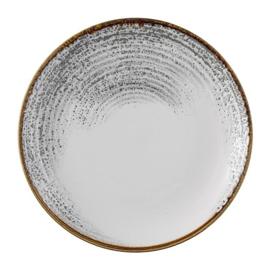 Churchill Studio Prints Homespun Accents Jasper Evolve Coupe Plate Grey 260mm