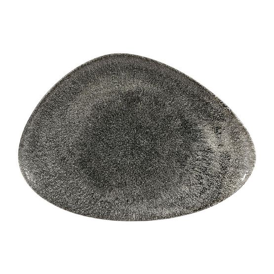 Churchill Studio Prints Raku Triangular Plates Quartz Black 356mm