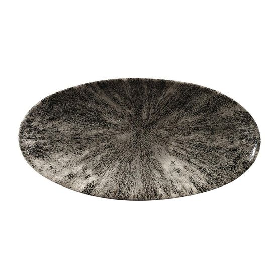 Churchill Studio Prints Stone Chefs Plates Quartz Black 299 x 150mm