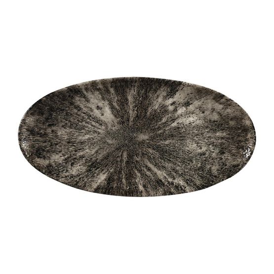 Churchill Studio Prints Stone Chefs Plates Quartz Black 347 x 173mm